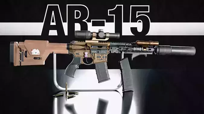 AR-15 Game Ready model