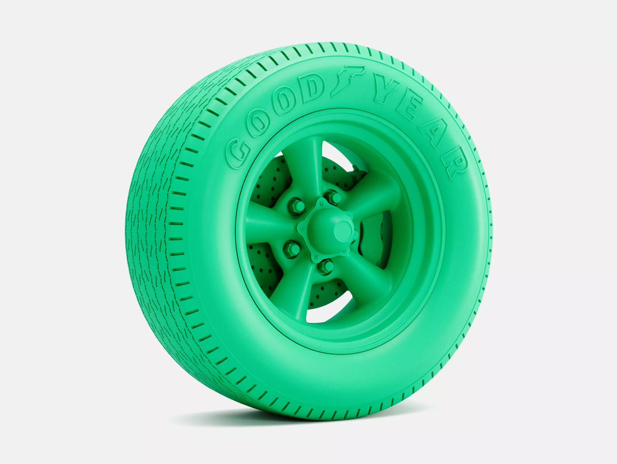 15x8 Torq Thrust D Wheel Goodyear Blue Streak 600 Tire 3D print model_0