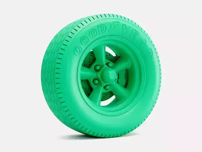 15x8 Torq Thrust D Wheel Goodyear Blue Streak 600 Tire 3D print model