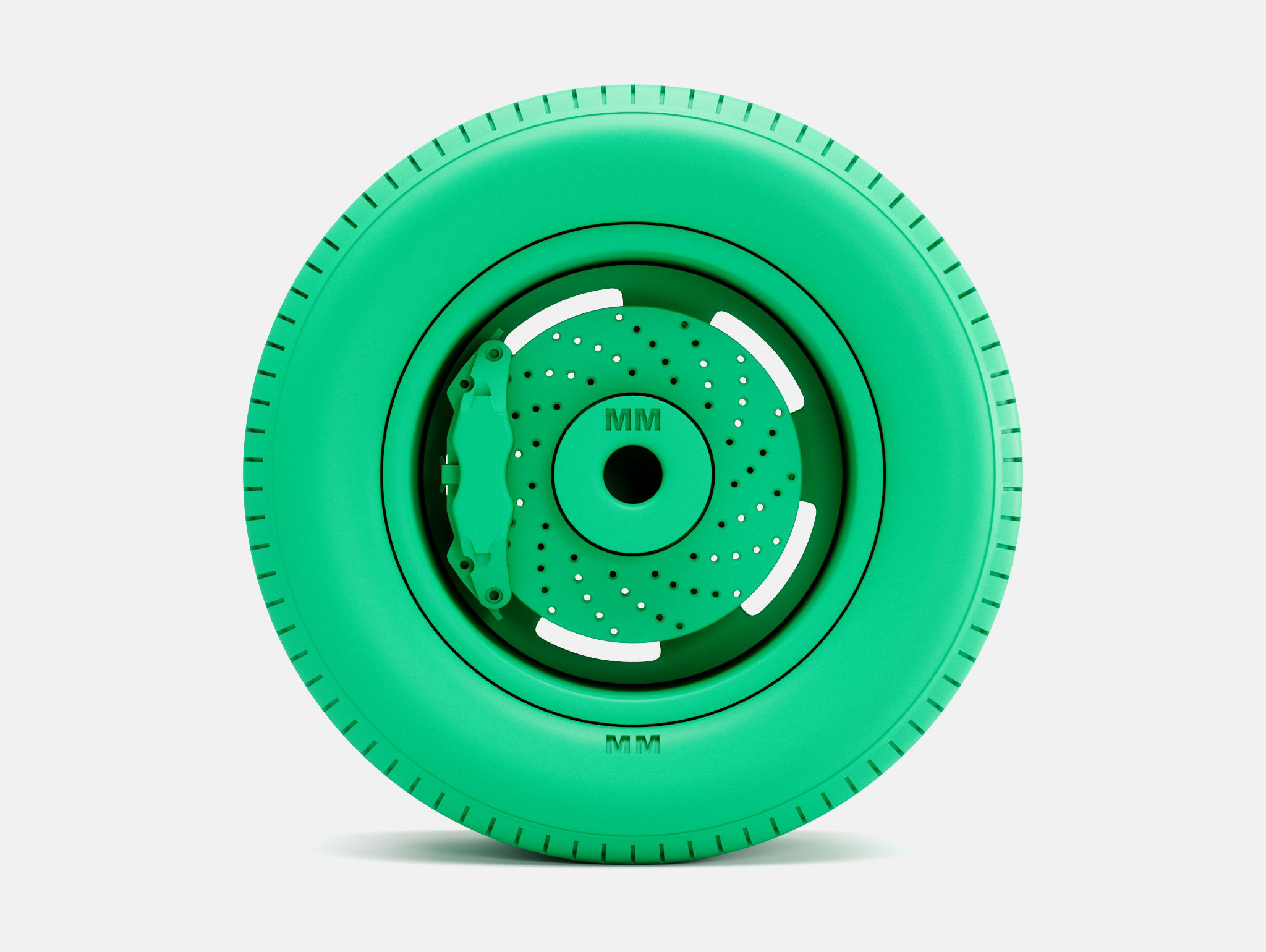 15x8 Torq Thrust D Wheel Goodyear Blue Streak 600 Tire 3D print model_2