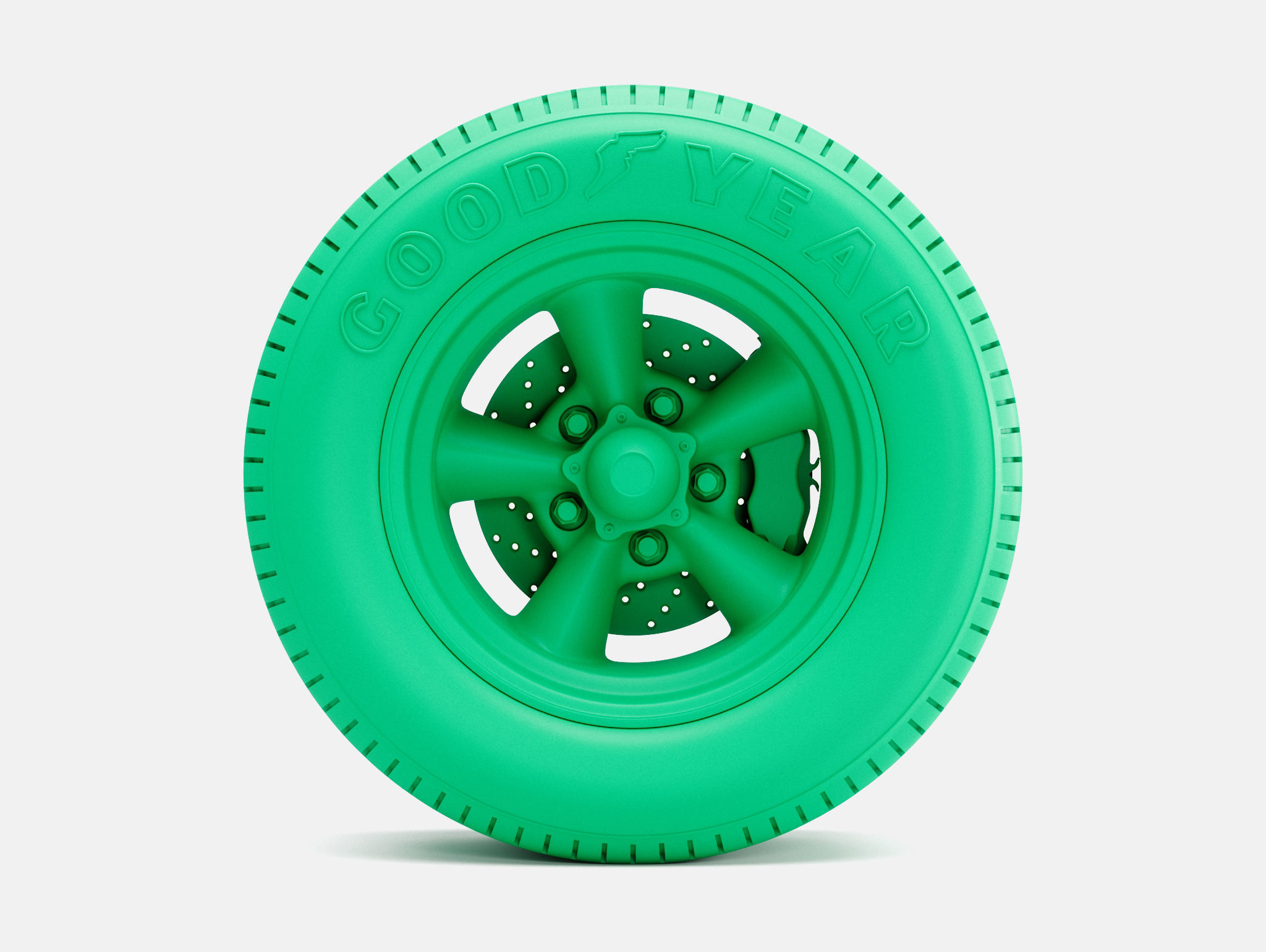 15x8 Torq Thrust D Wheel Goodyear Blue Streak 600 Tire 3D print model_1