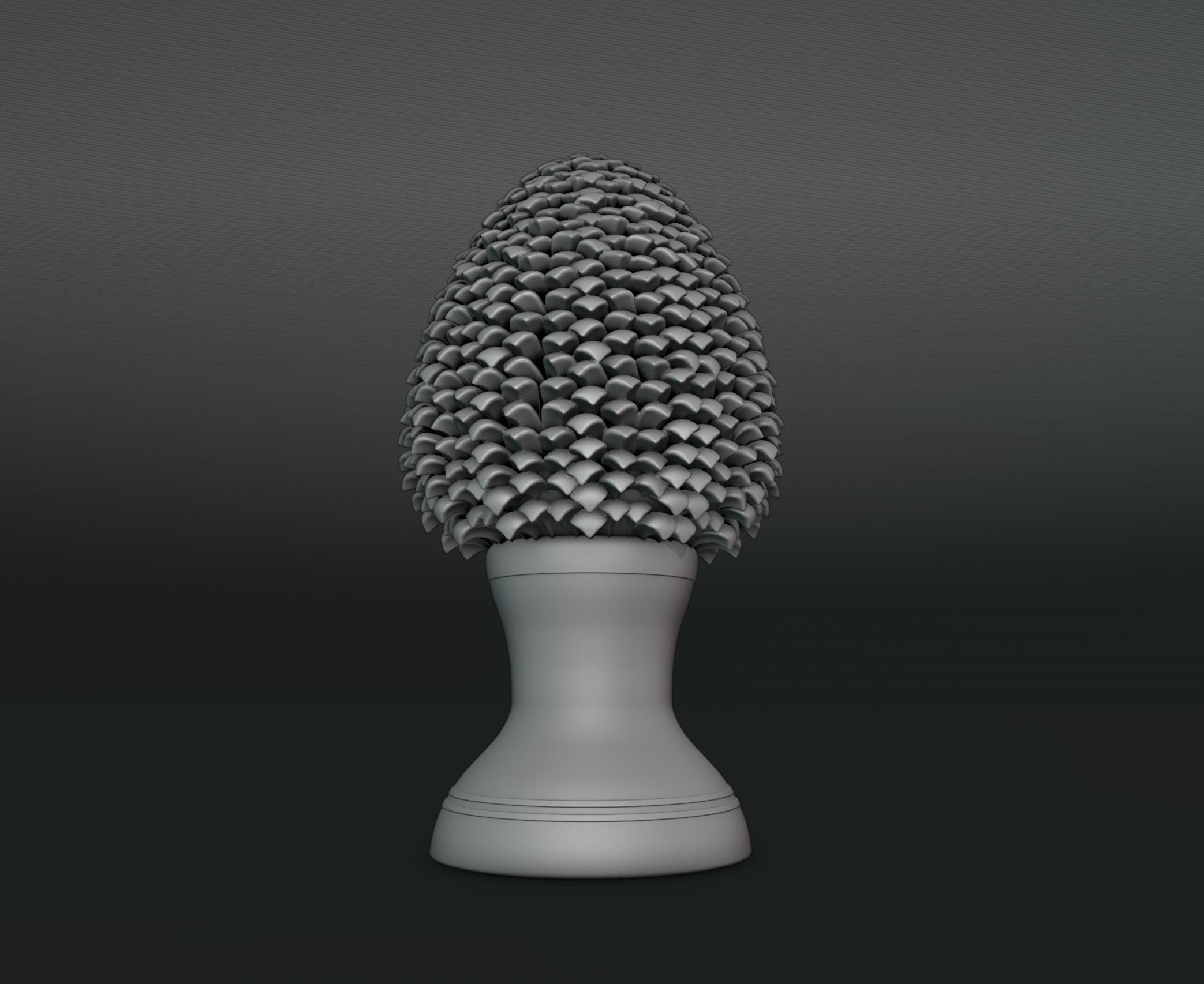 Sicilian Pigna - Pine Cone Ceramic 3D print model_1
