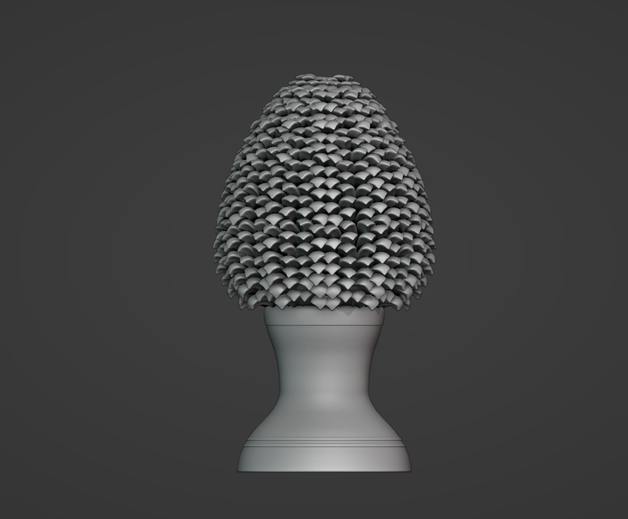 Sicilian Pigna - Pine Cone Ceramic 3D print model_3