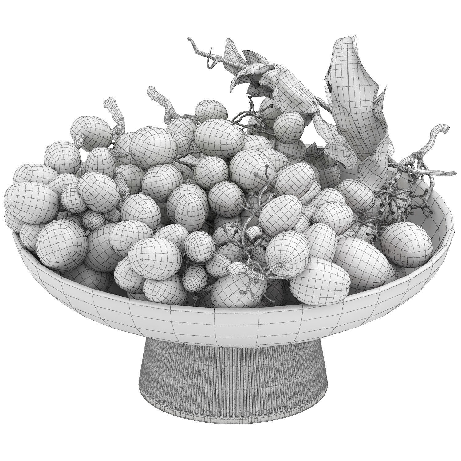bowl of grapes 3D model_4