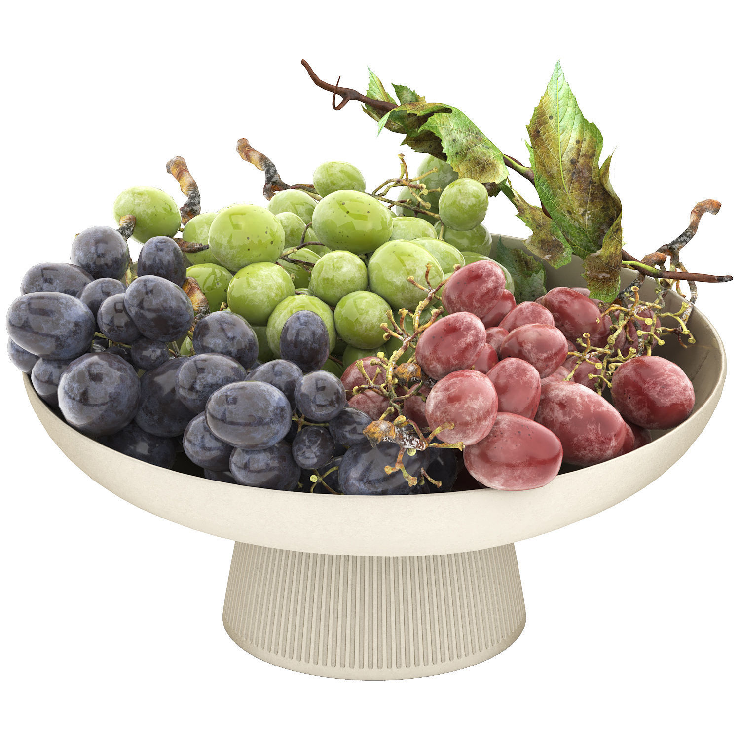 bowl of grapes 3D model_1