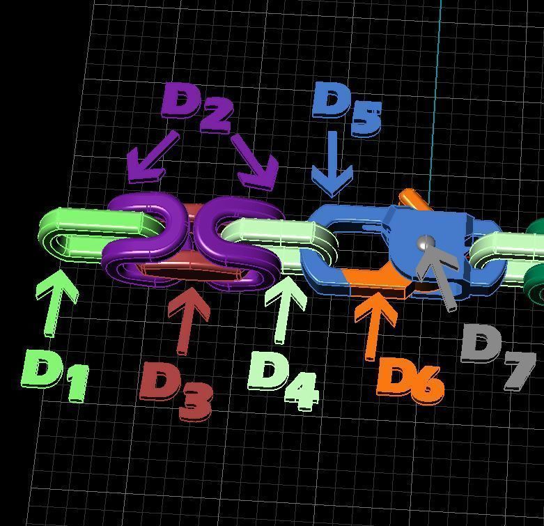 Jewelry link chain  with spring hook STL ready for Print 3D print model_5