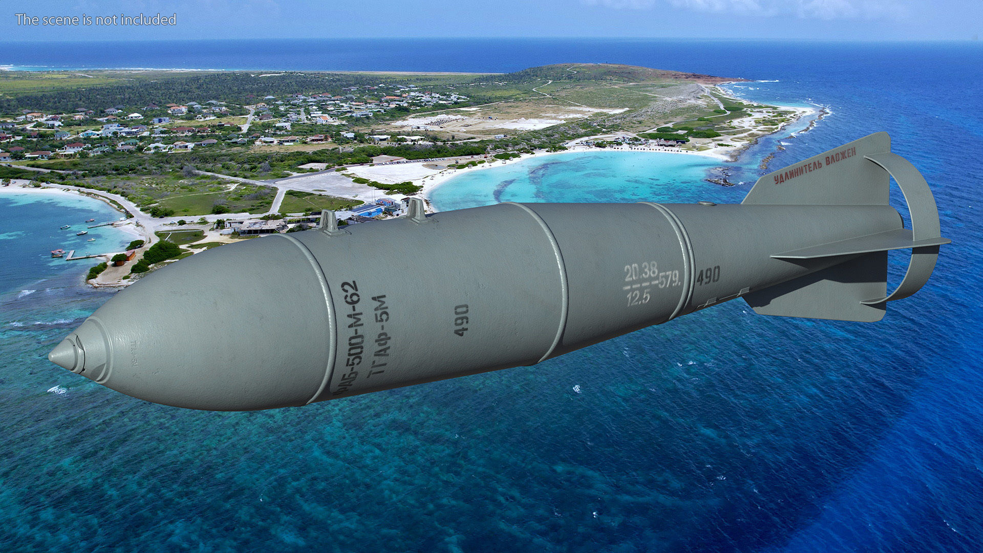Russian FAB 500 M62 Air Bomb 3D model
