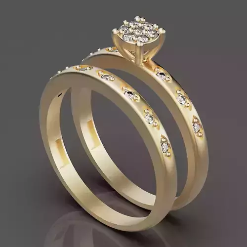 Lux ring silver gold sterling printable jewelry 3D model