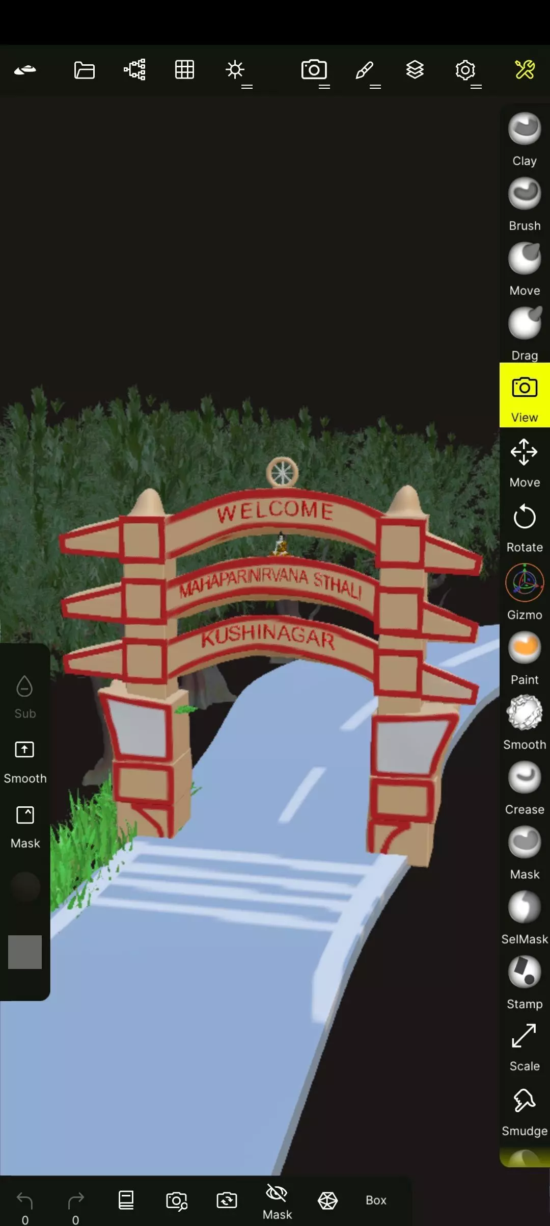 Kushinagar Gate 3D model_0