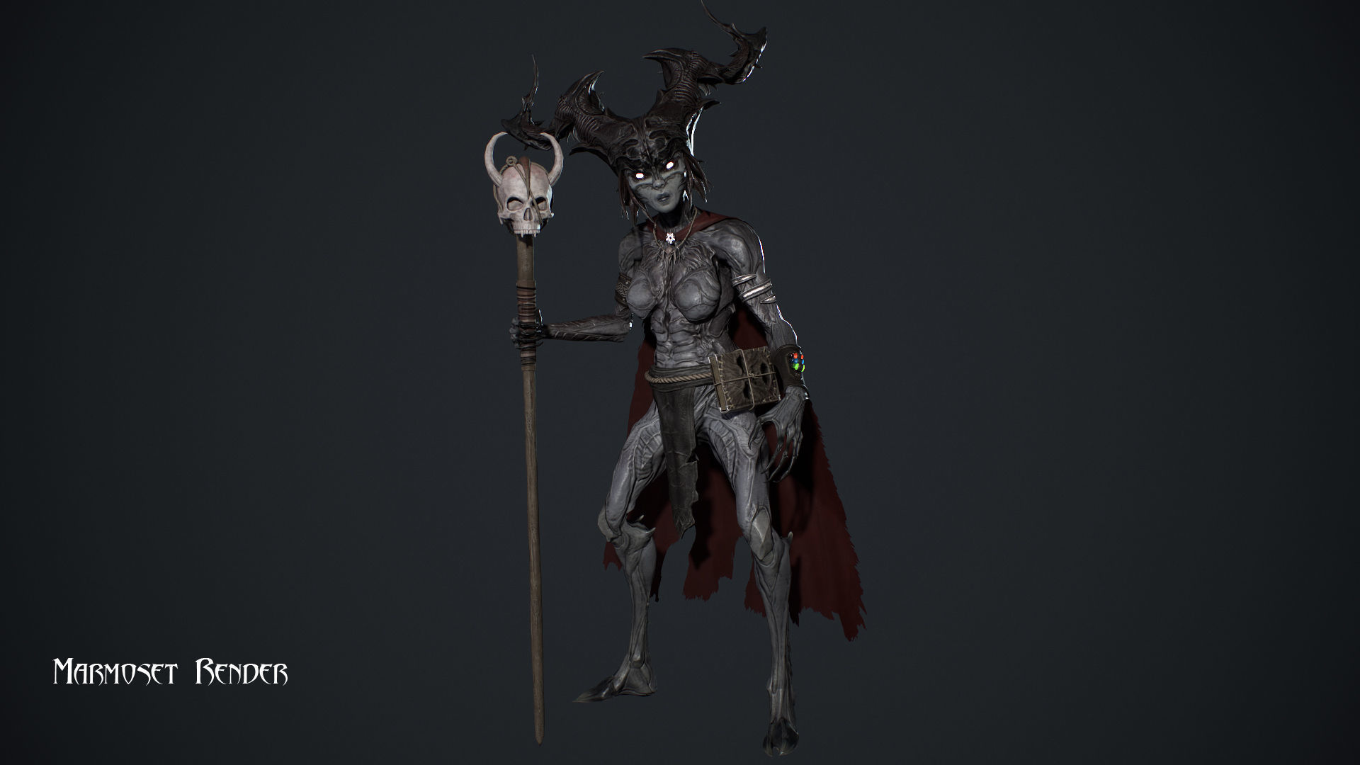 Forest Witch Low-poly 3D model_13