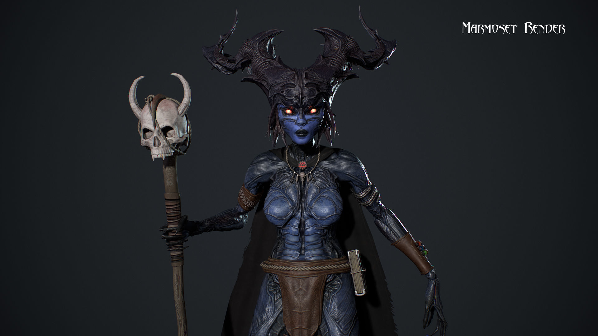 Forest Witch Low-poly 3D model_14