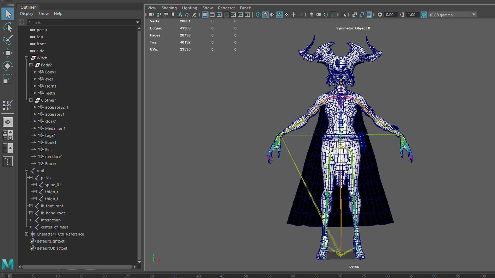 Forest Witch Low-poly 3D model_32