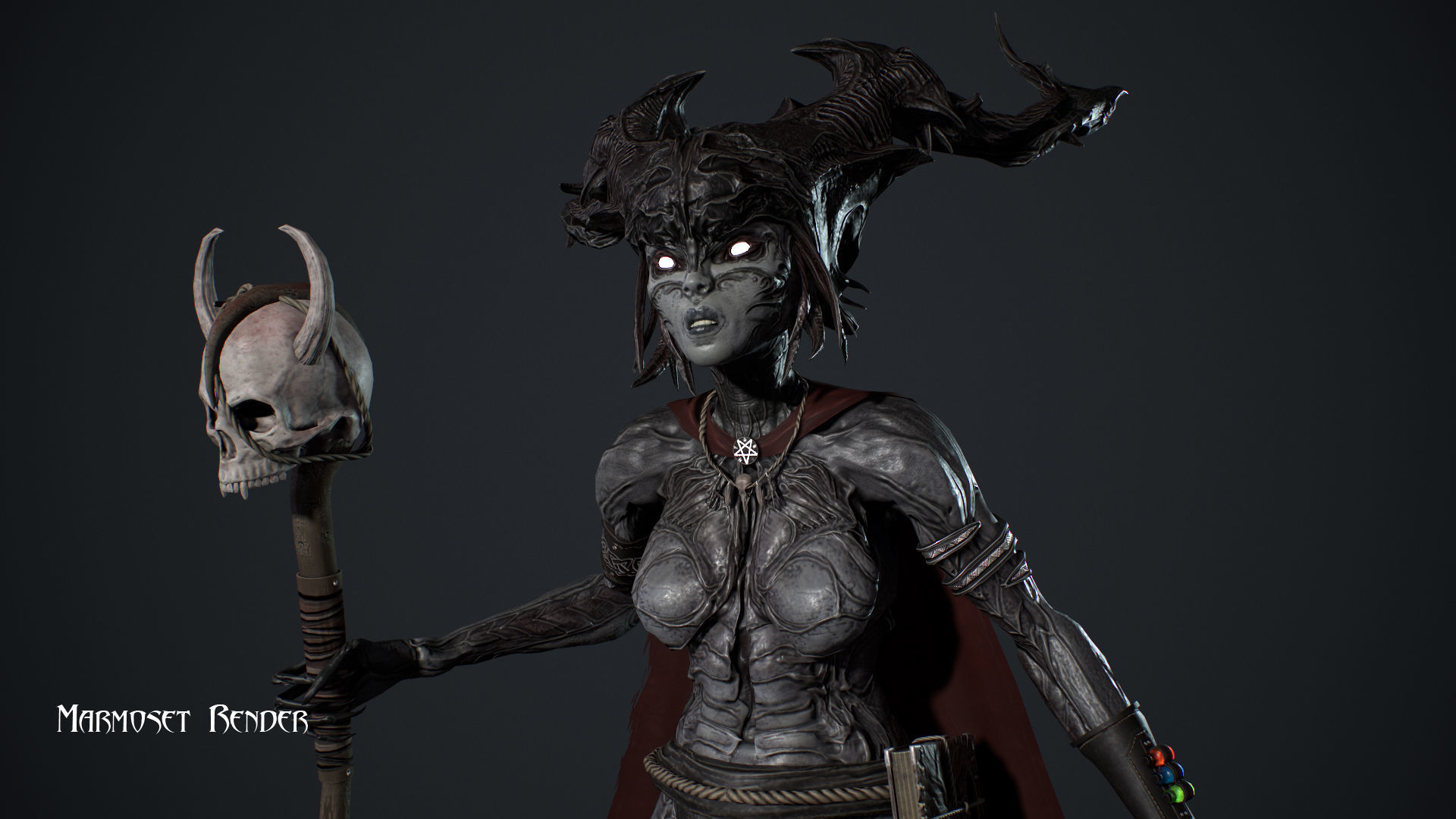 Forest Witch Low-poly 3D model_15