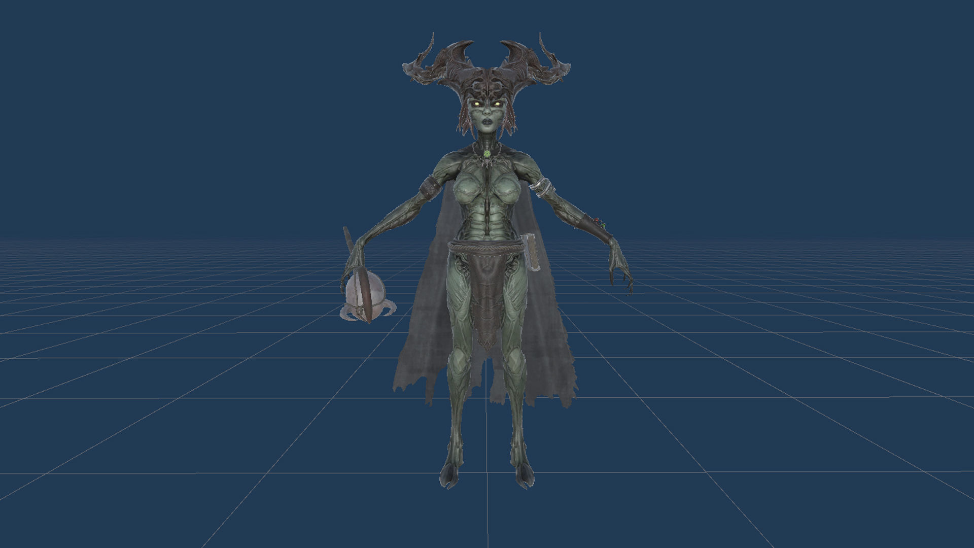 Forest Witch Low-poly 3D model_29