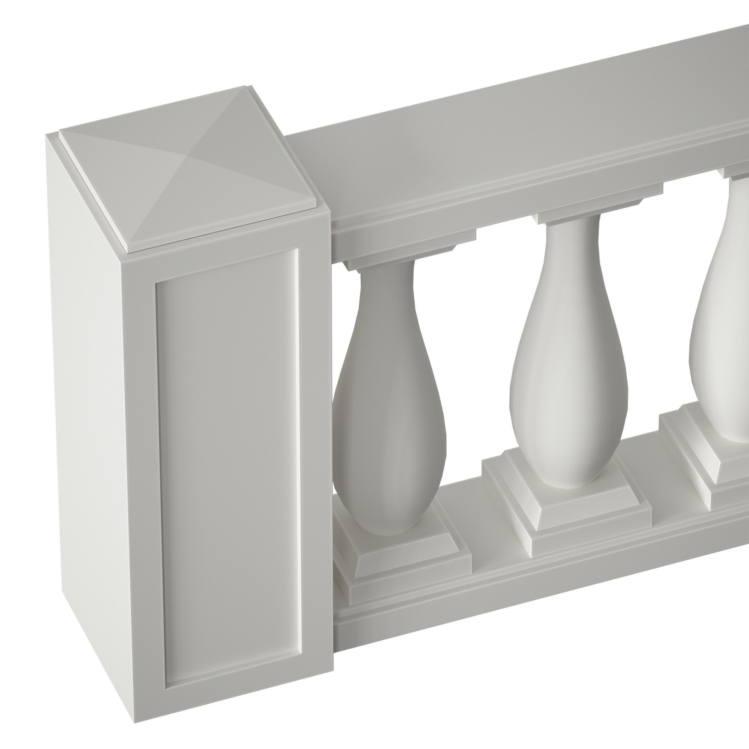 Balustrade fencing staircase balcony terrace 3D model_10