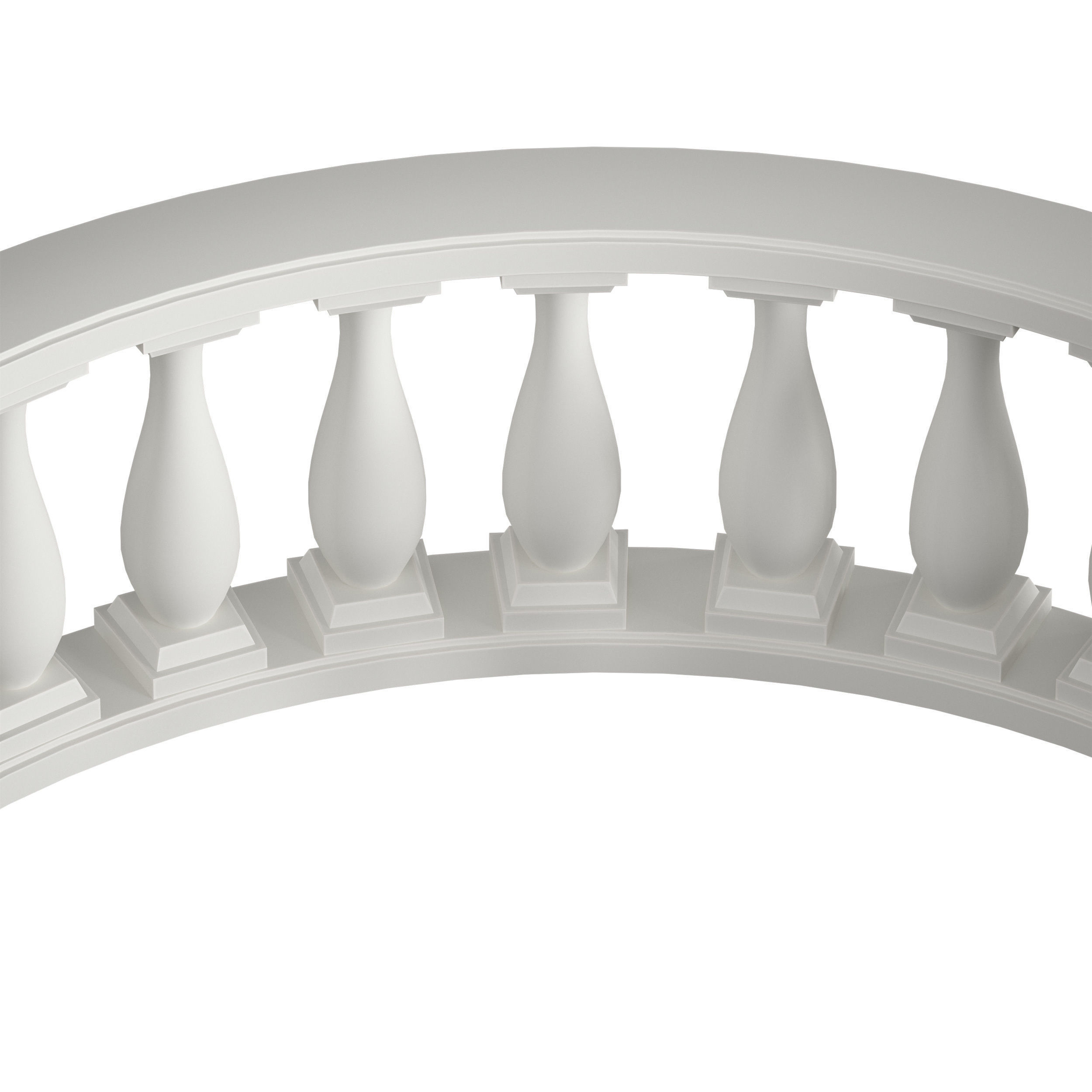 Balustrade fencing staircase balcony terrace 3D model_7