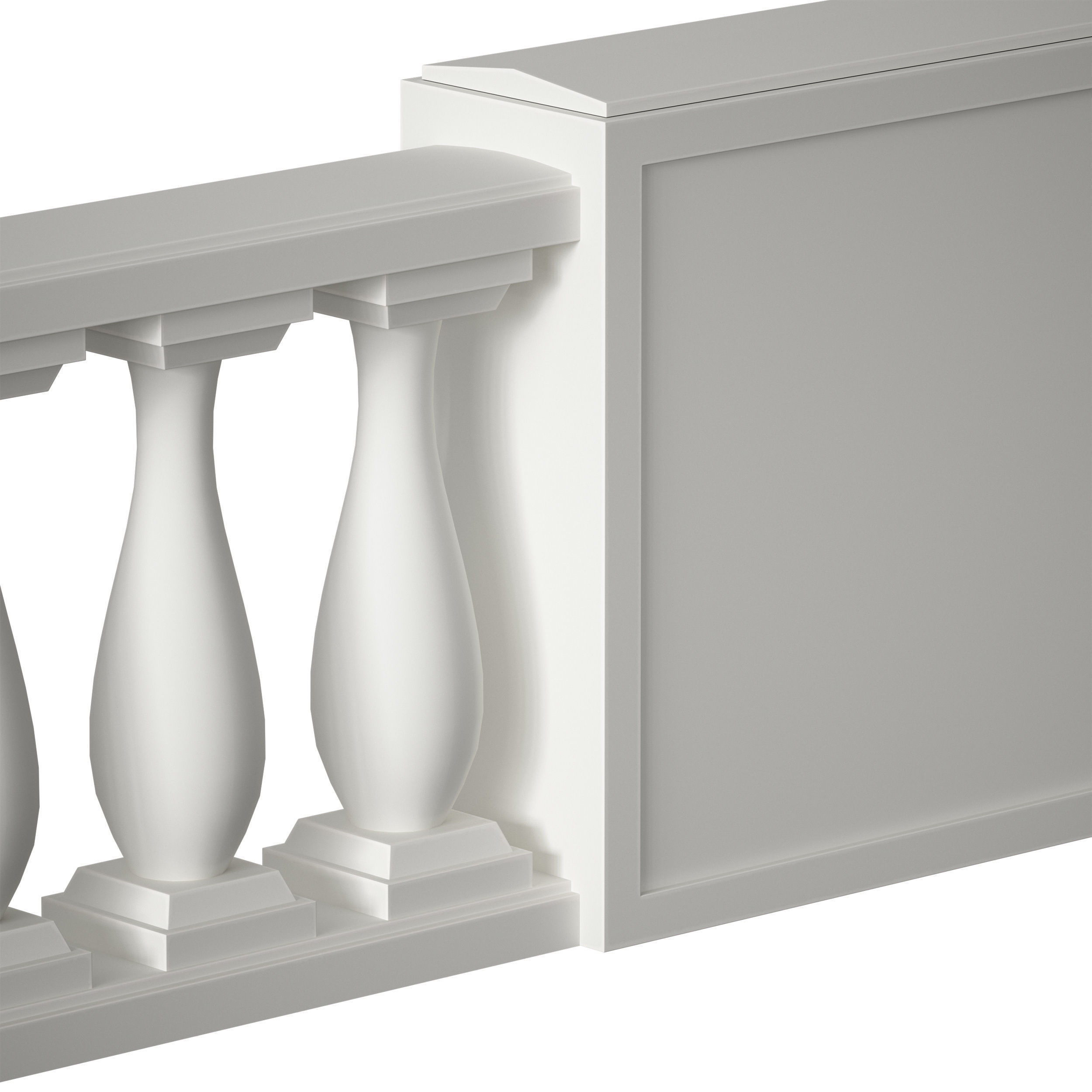 Balustrade fencing staircase balcony terrace 3D model_5