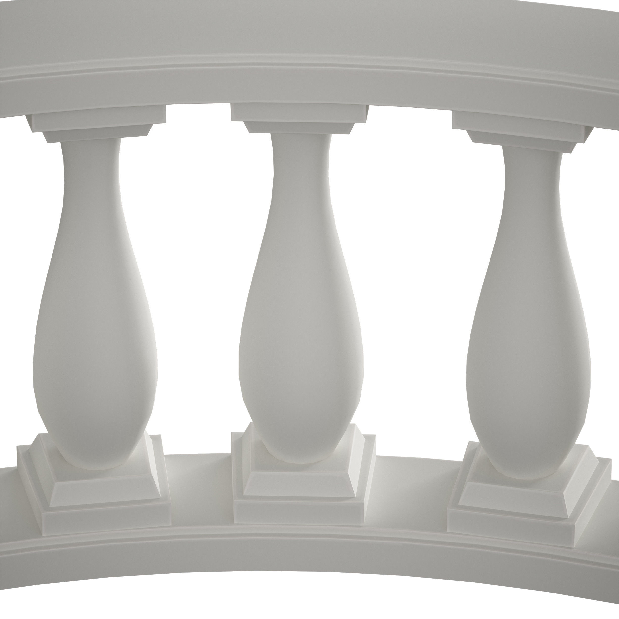 Balustrade fencing staircase balcony terrace 3D model_8