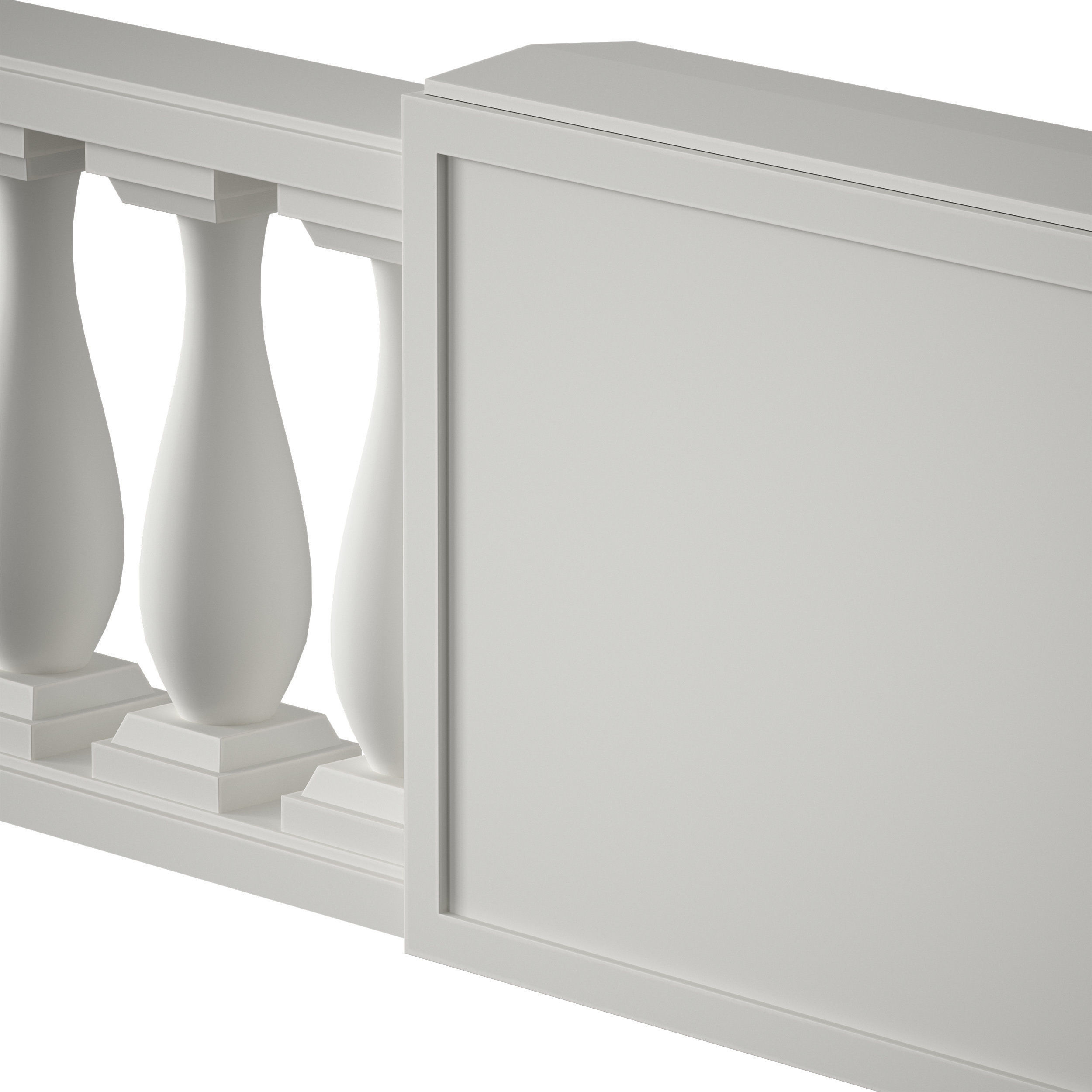 Balustrade fencing staircase balcony terrace 3D model_4