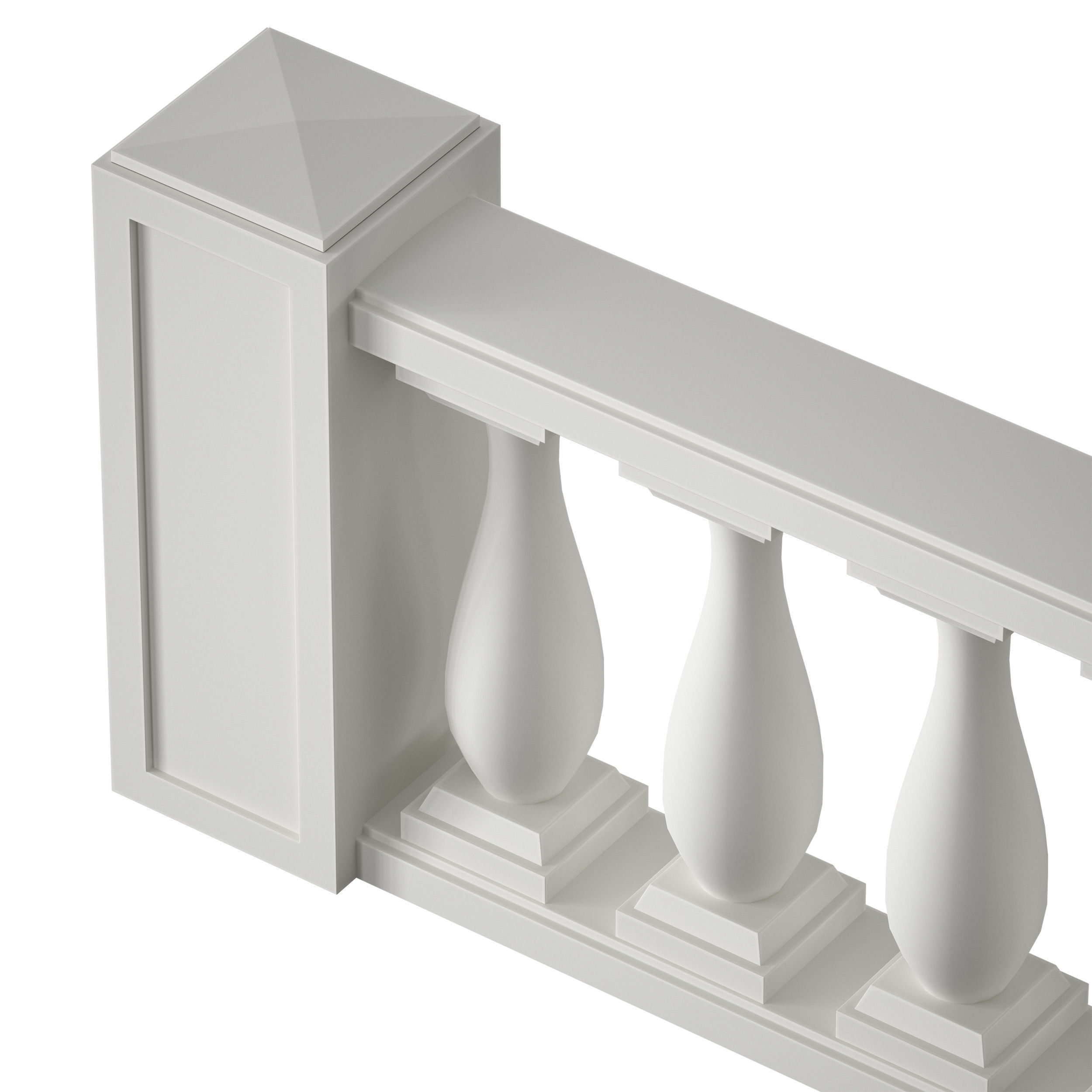 Balustrade fencing staircase balcony terrace 3D model_11