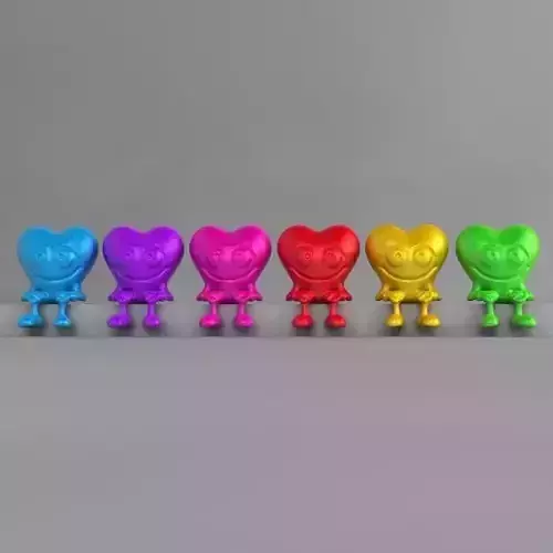 Happy Heart Shelf Sitter Free 3D print model