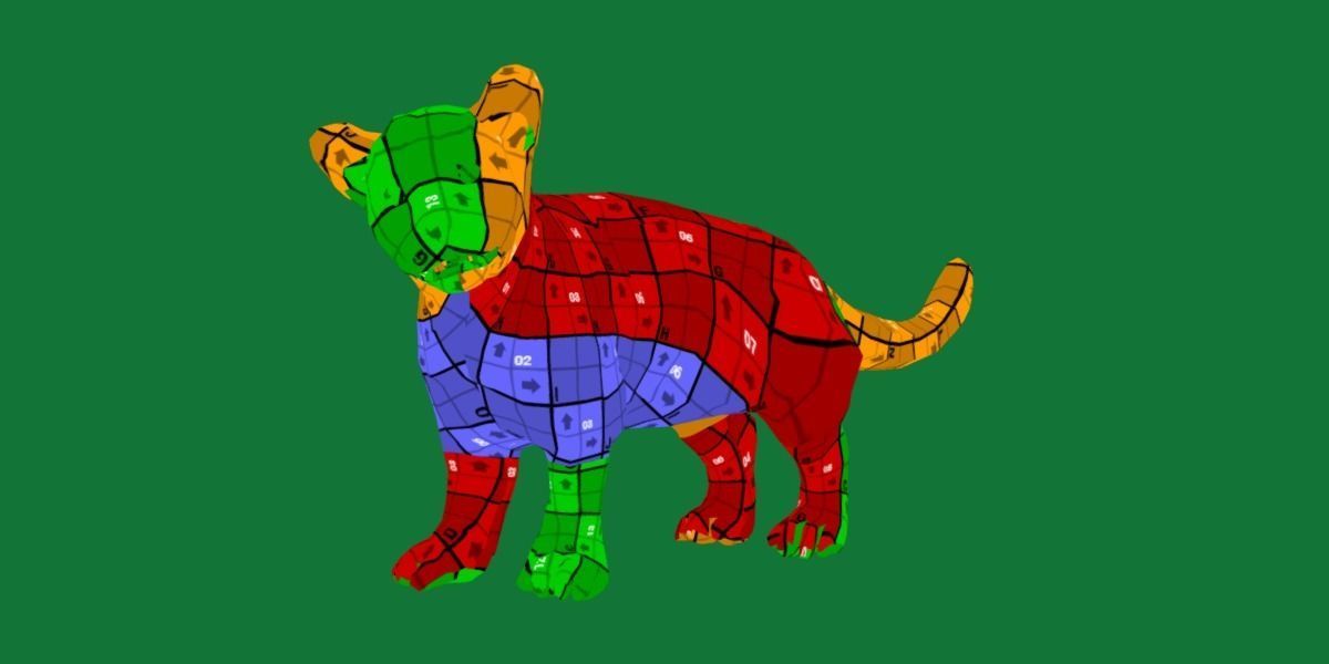 Clouded Leopard Cub Low-poly 3D model_11