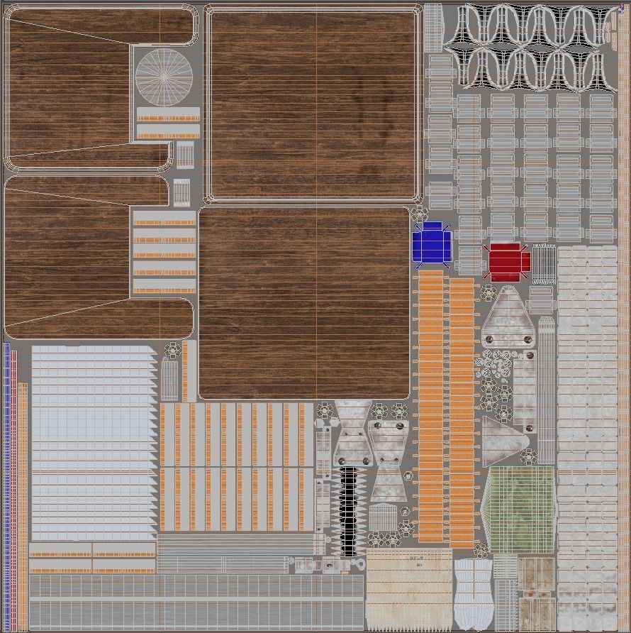 Dynamo machine Electric generator Low-poly 3D model_14