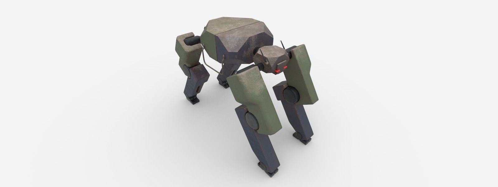 Robot Dog Low-poly 3D model_5