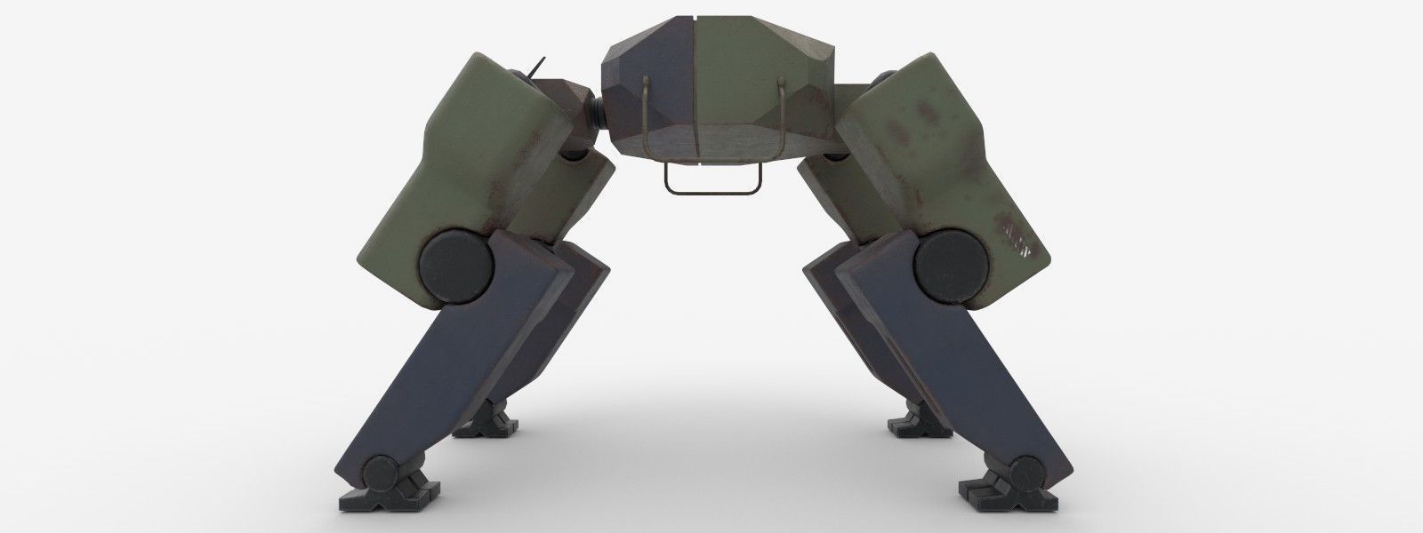 Robot Dog Low-poly 3D model_8