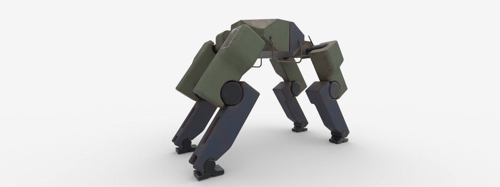 Robot Dog Low-poly 3D model_10
