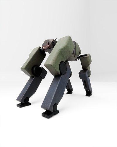 Robot Dog Low-poly 3D model