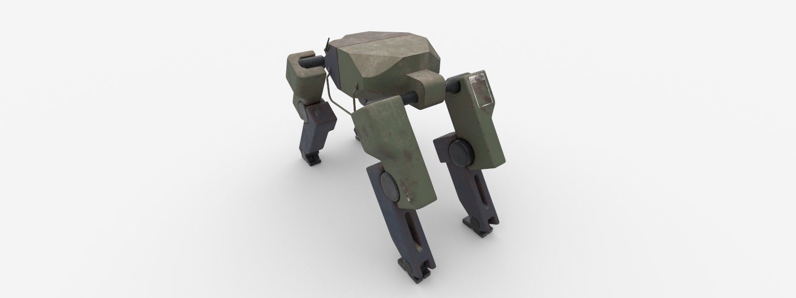 Robot Dog Low-poly 3D model_3