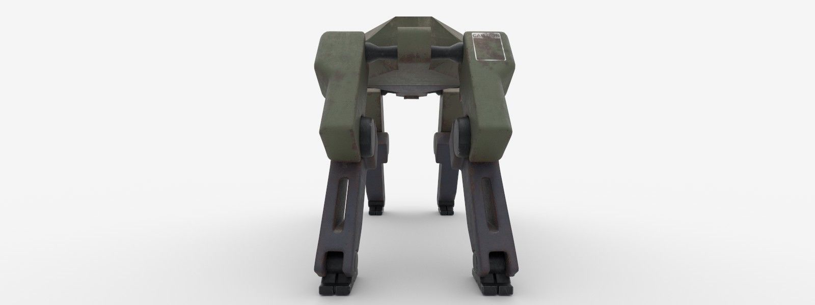 Robot Dog Low-poly 3D model_7