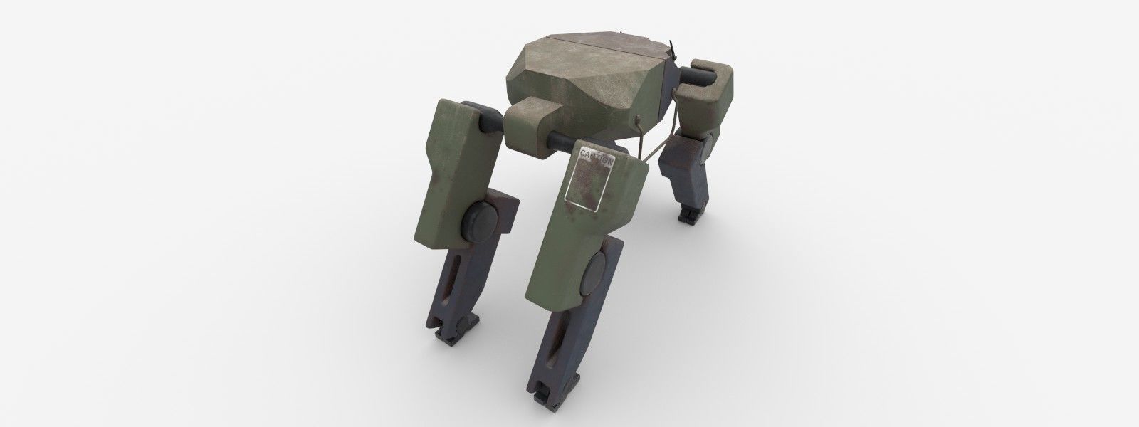 Robot Dog Low-poly 3D model_4