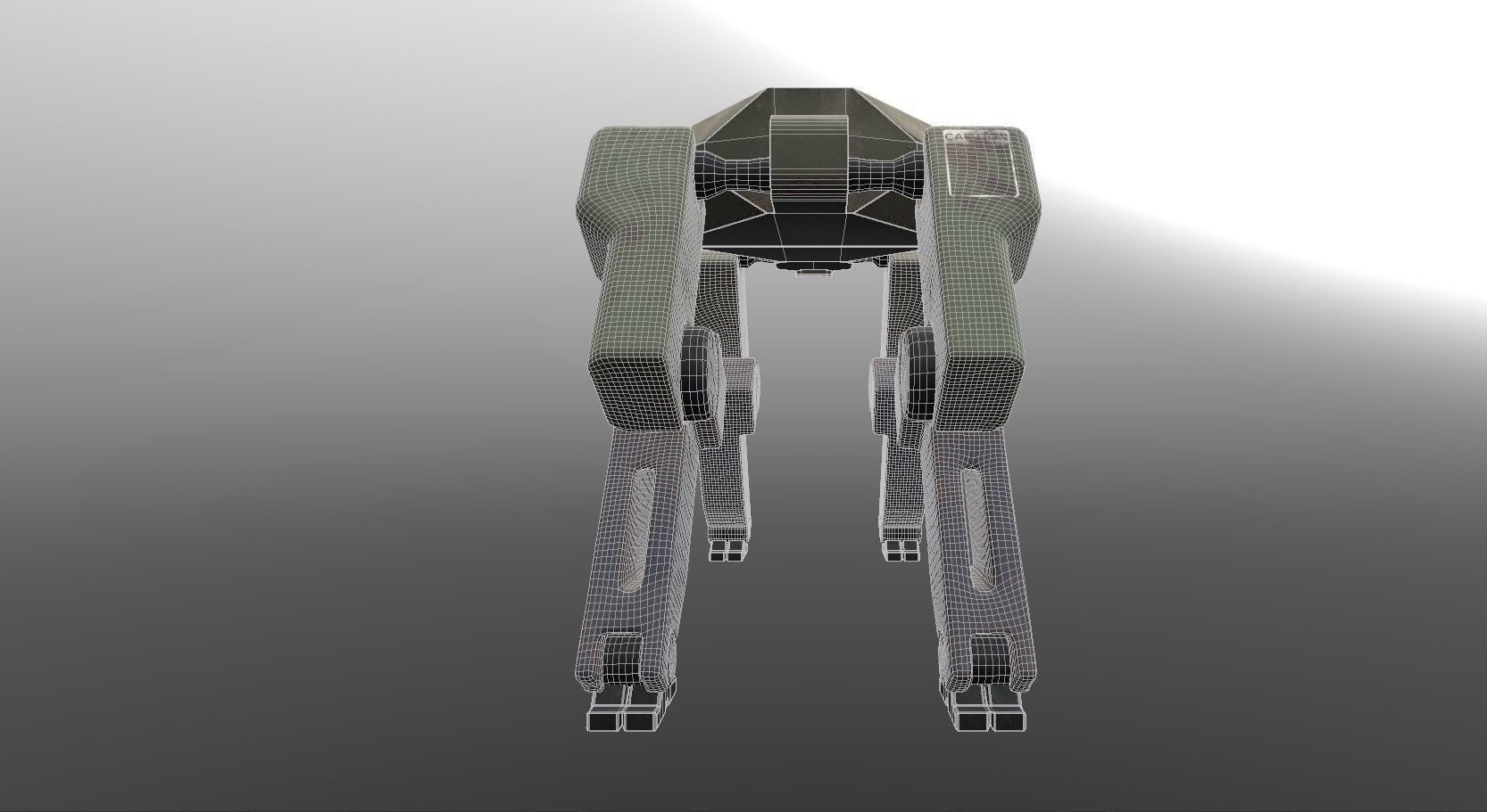 Robot Dog Low-poly 3D model_16