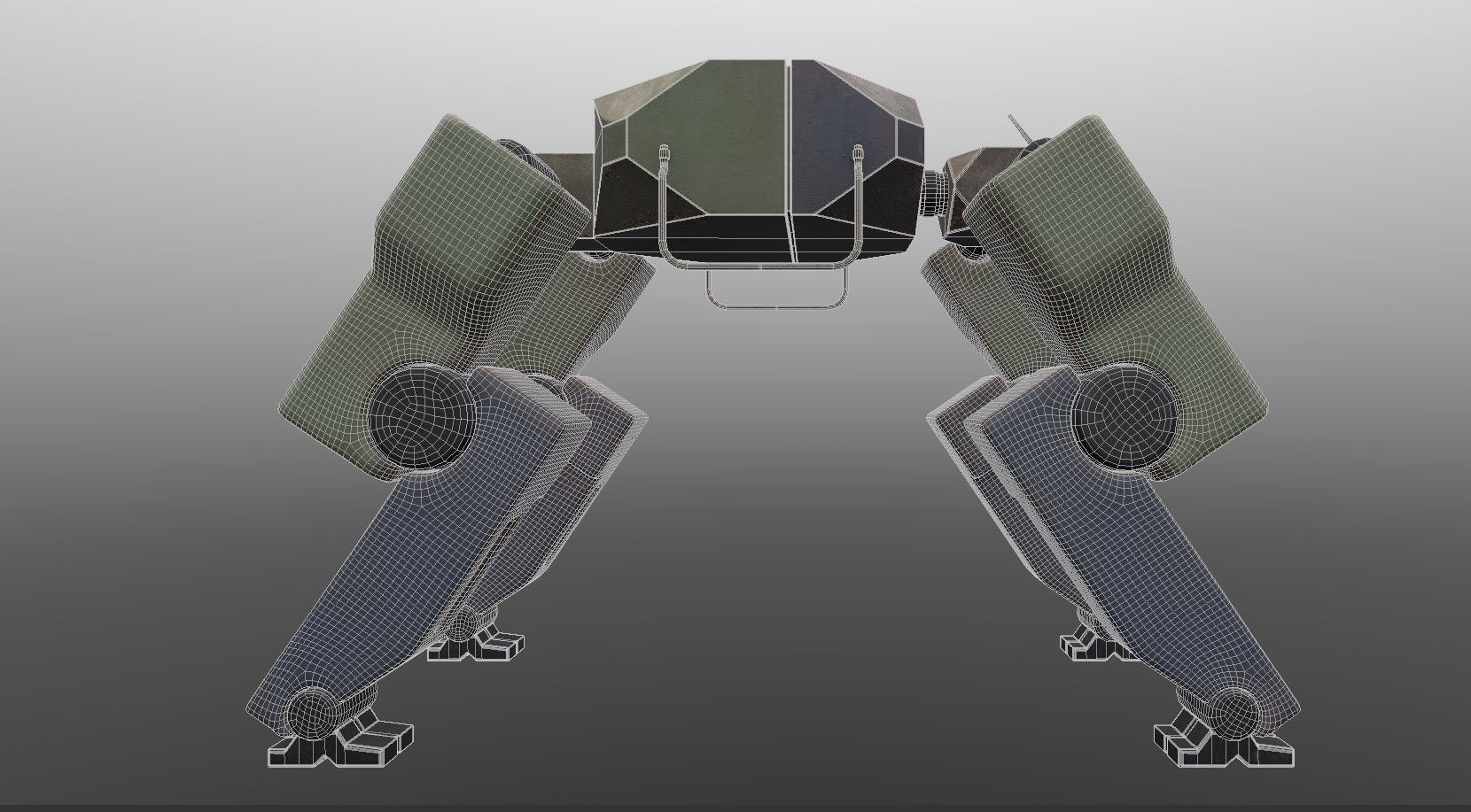 Robot Dog Low-poly 3D model_15