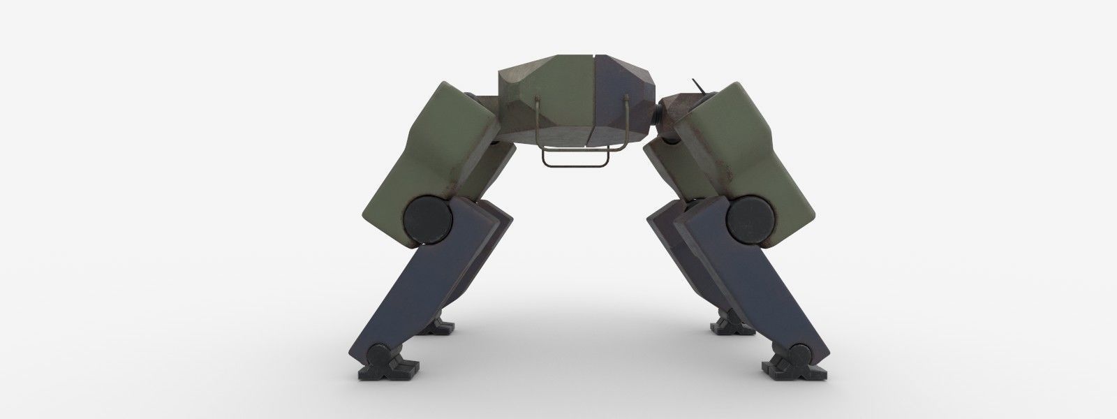 Robot Dog Low-poly 3D model_6