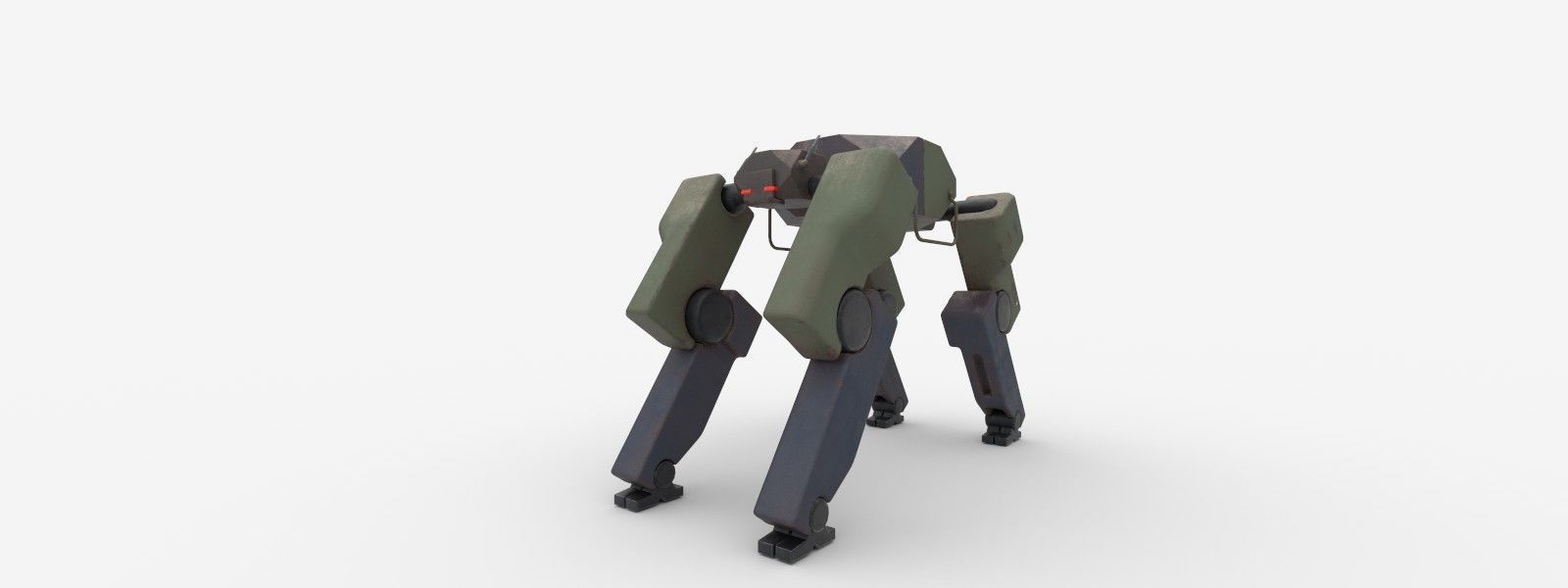 Robot Dog Low-poly 3D model_1