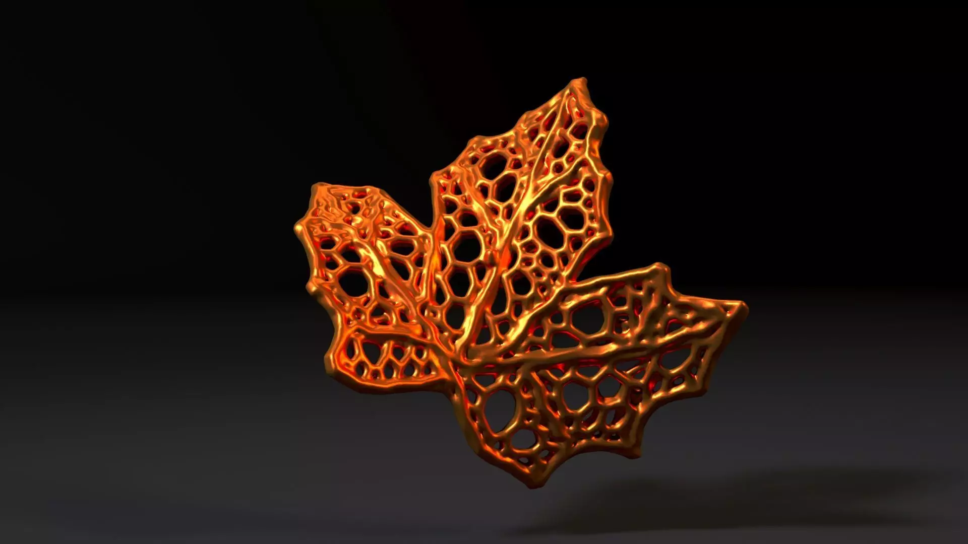 Decor maple autumn leaf 3D print model
