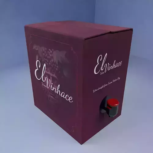 Boxed Wine 3D Model Pipalete