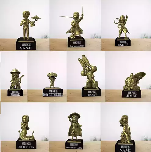ONE PIECE KUMAMOTO STATUES COLLETION 3D print model