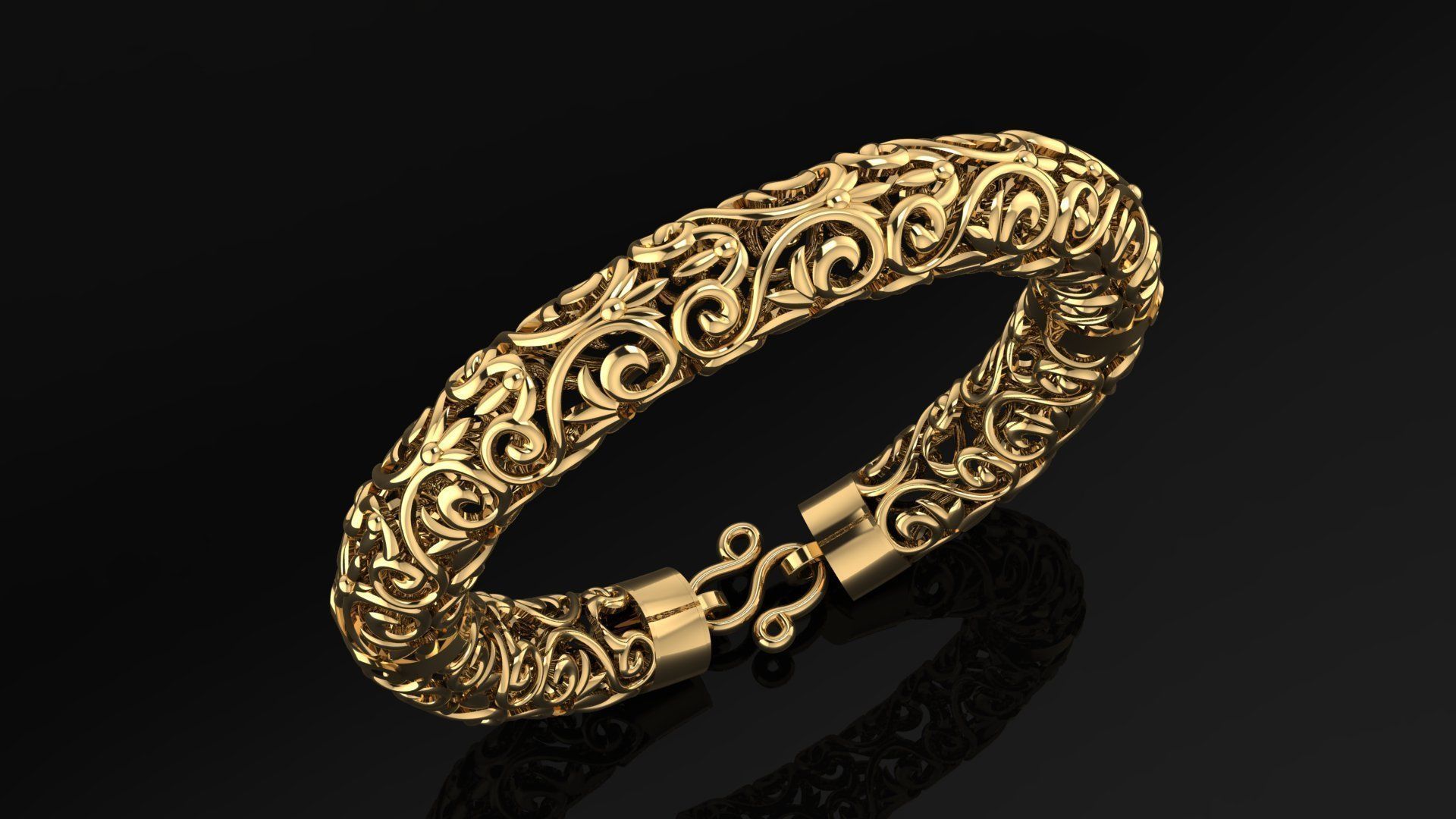 Bangle Art Design B32 3D print model_1