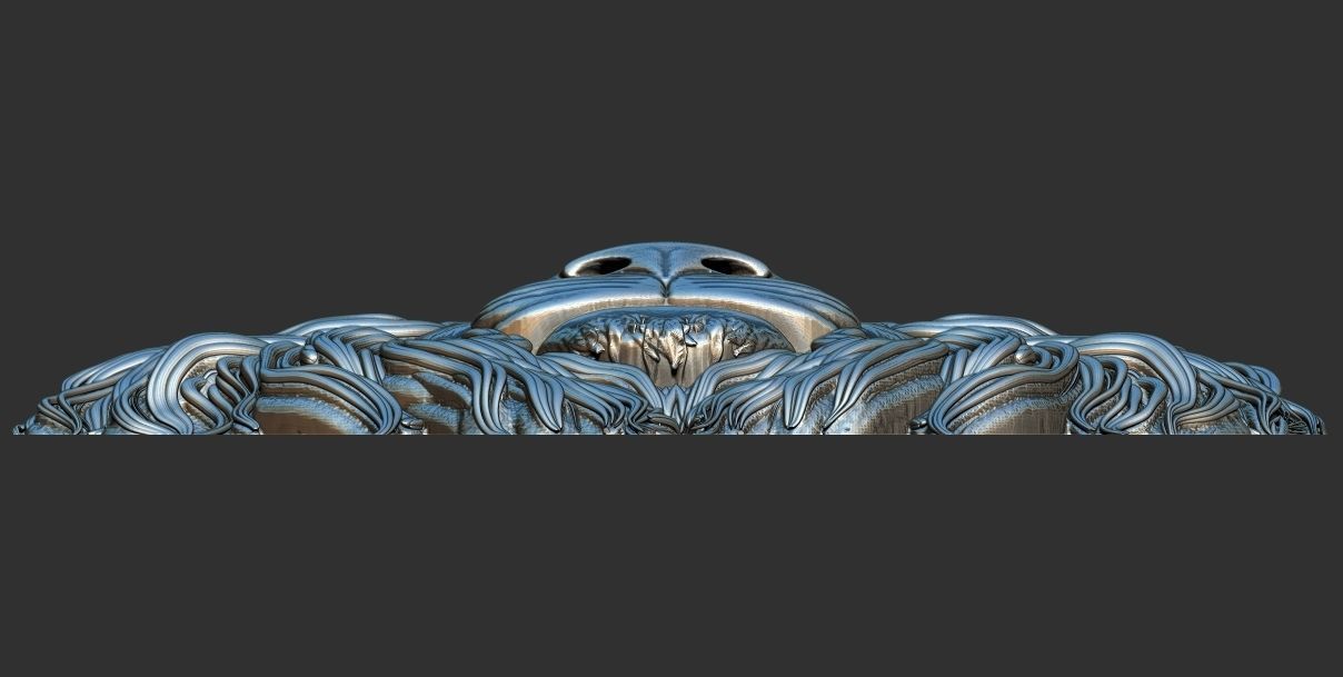 3D Lion Head Relief Printable Model cnc 3D print model_3