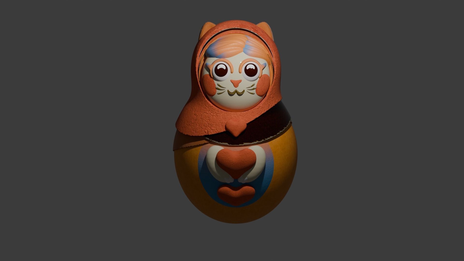 Catrioshka The Mama Cat Endless container 3D print model_11