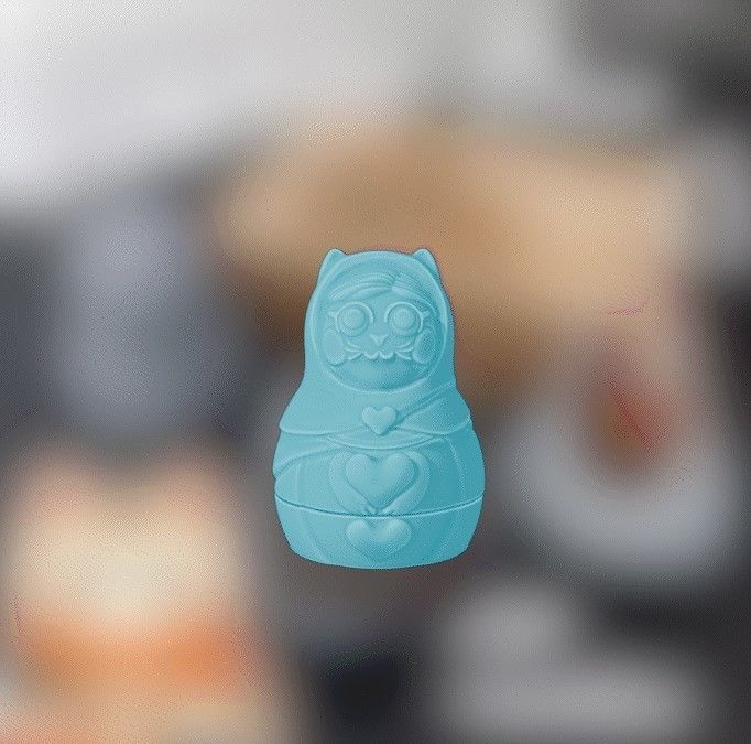 Catrioshka The Mama Cat Endless container 3D print model_2
