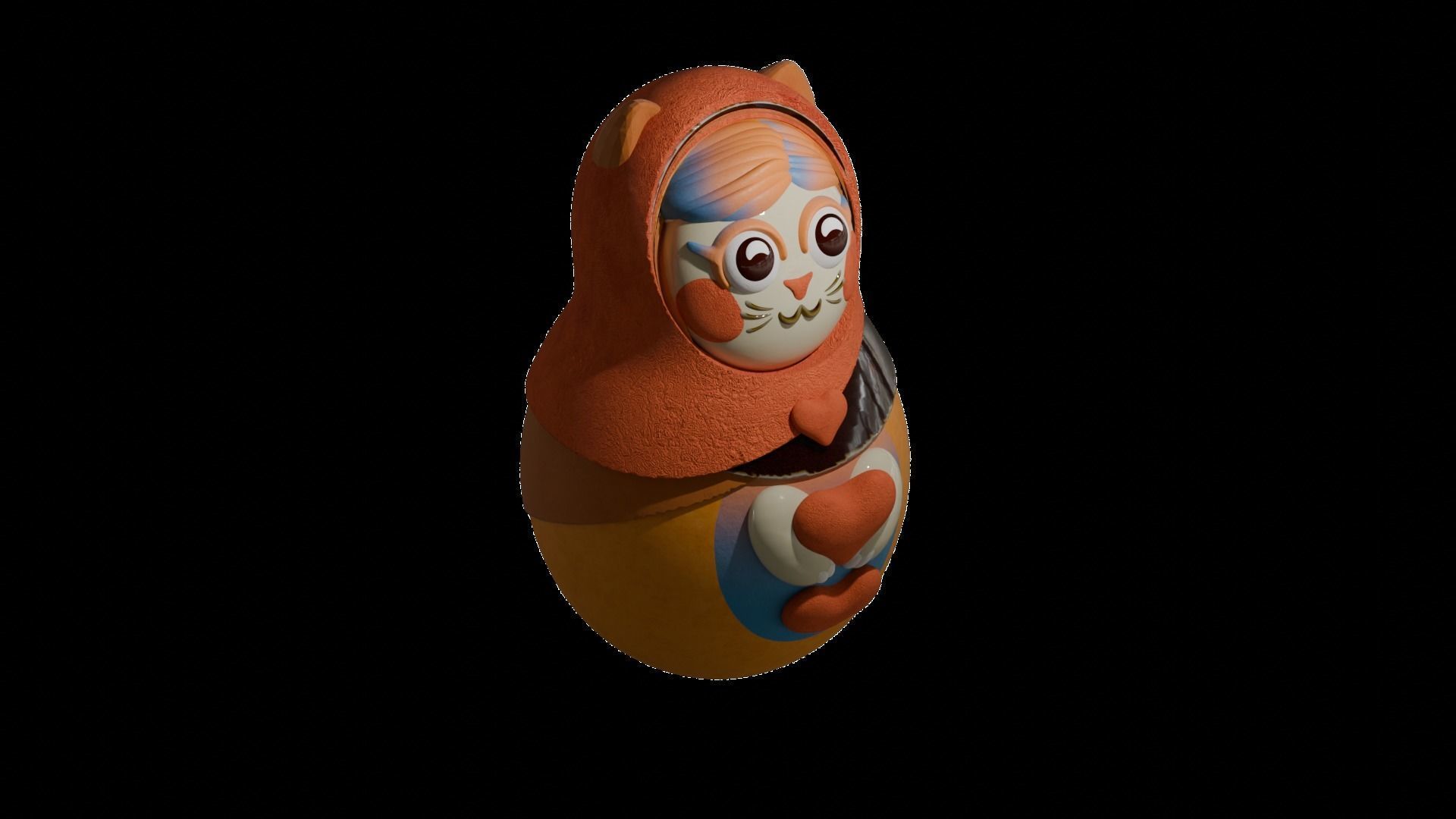 Catrioshka The Mama Cat Endless container 3D print model_12