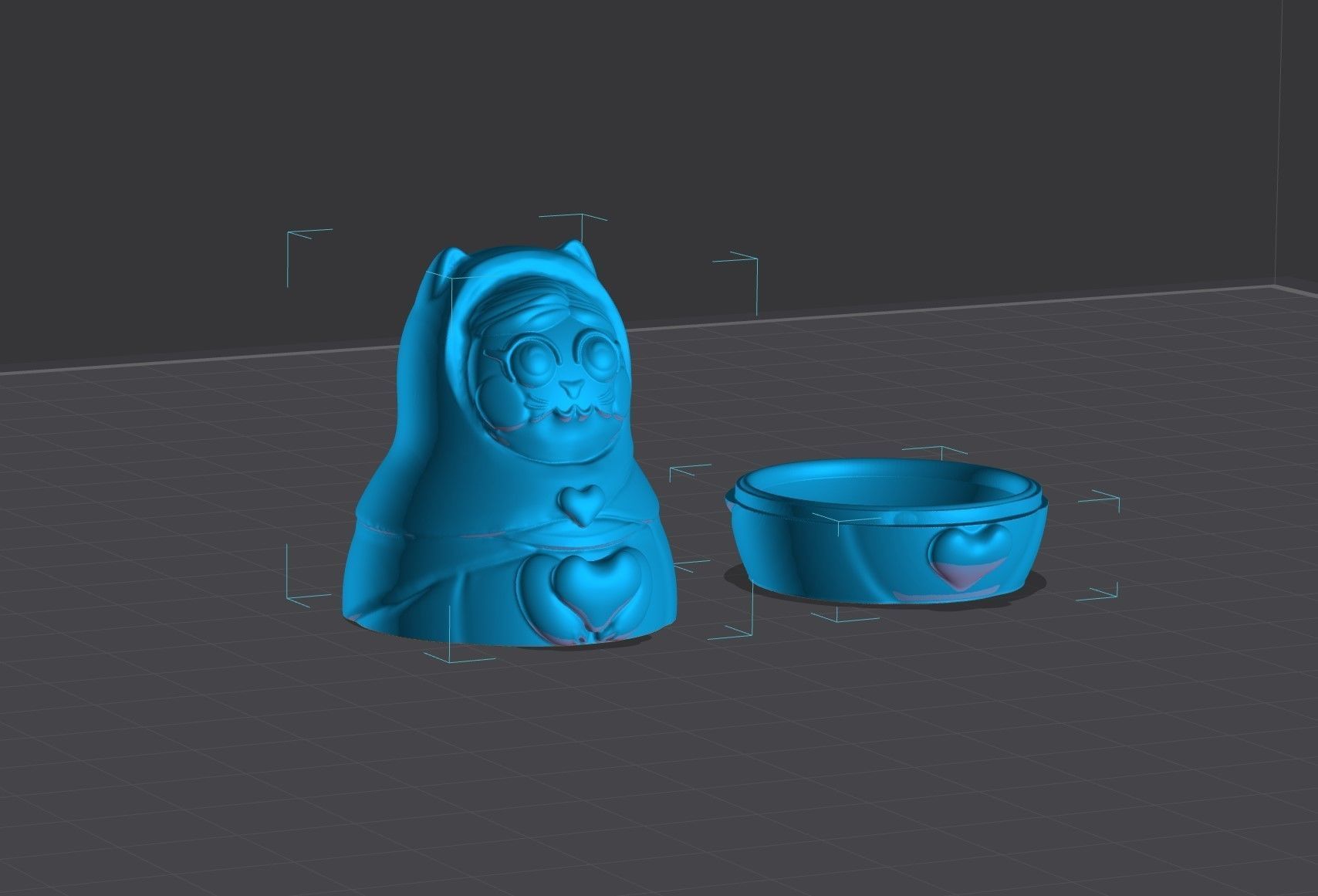 Catrioshka The Mama Cat Endless container 3D print model_9