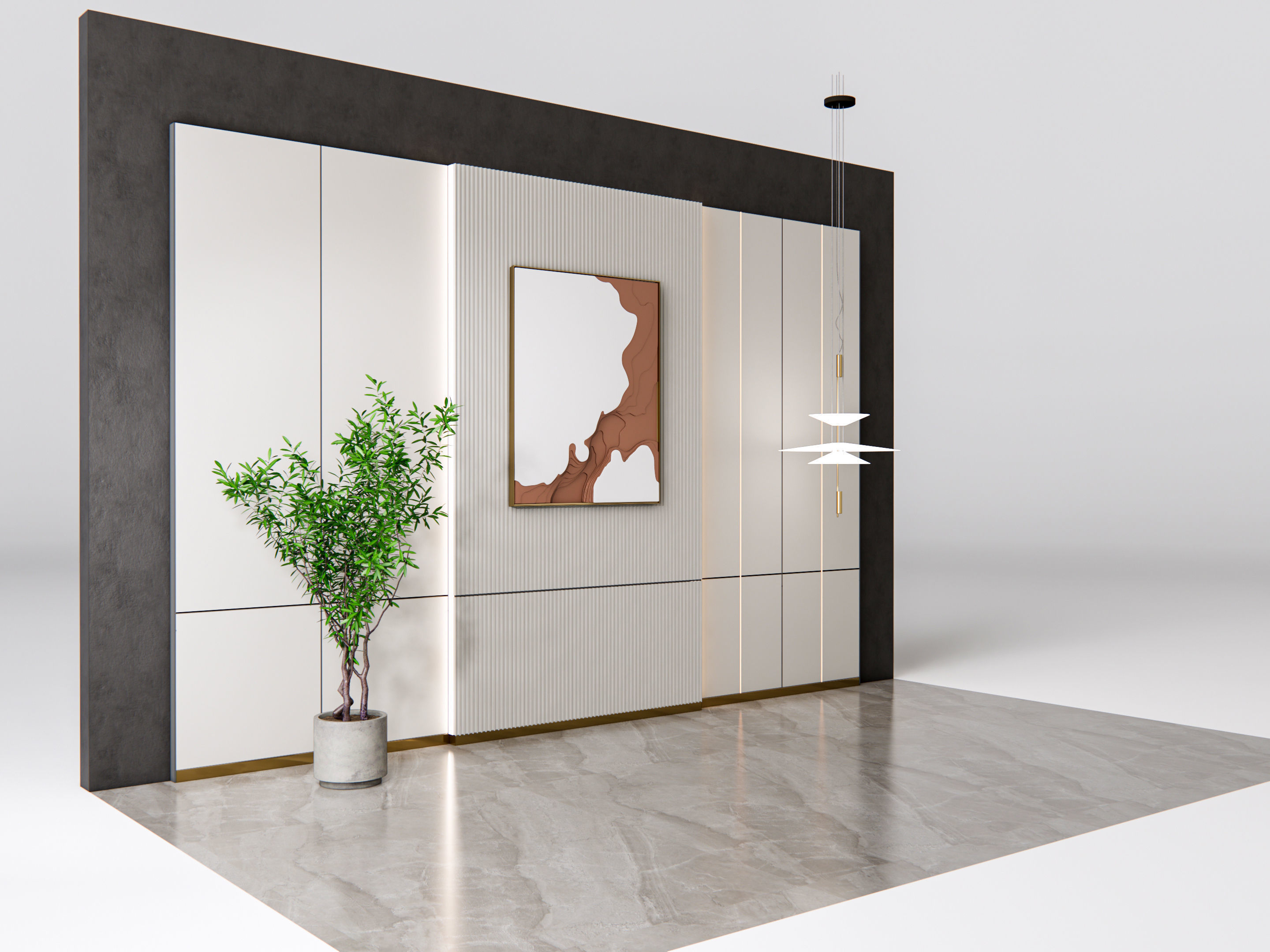 Decorative Wall Panel 3D wall panel 3d panel Backdrop 2 3D model_2