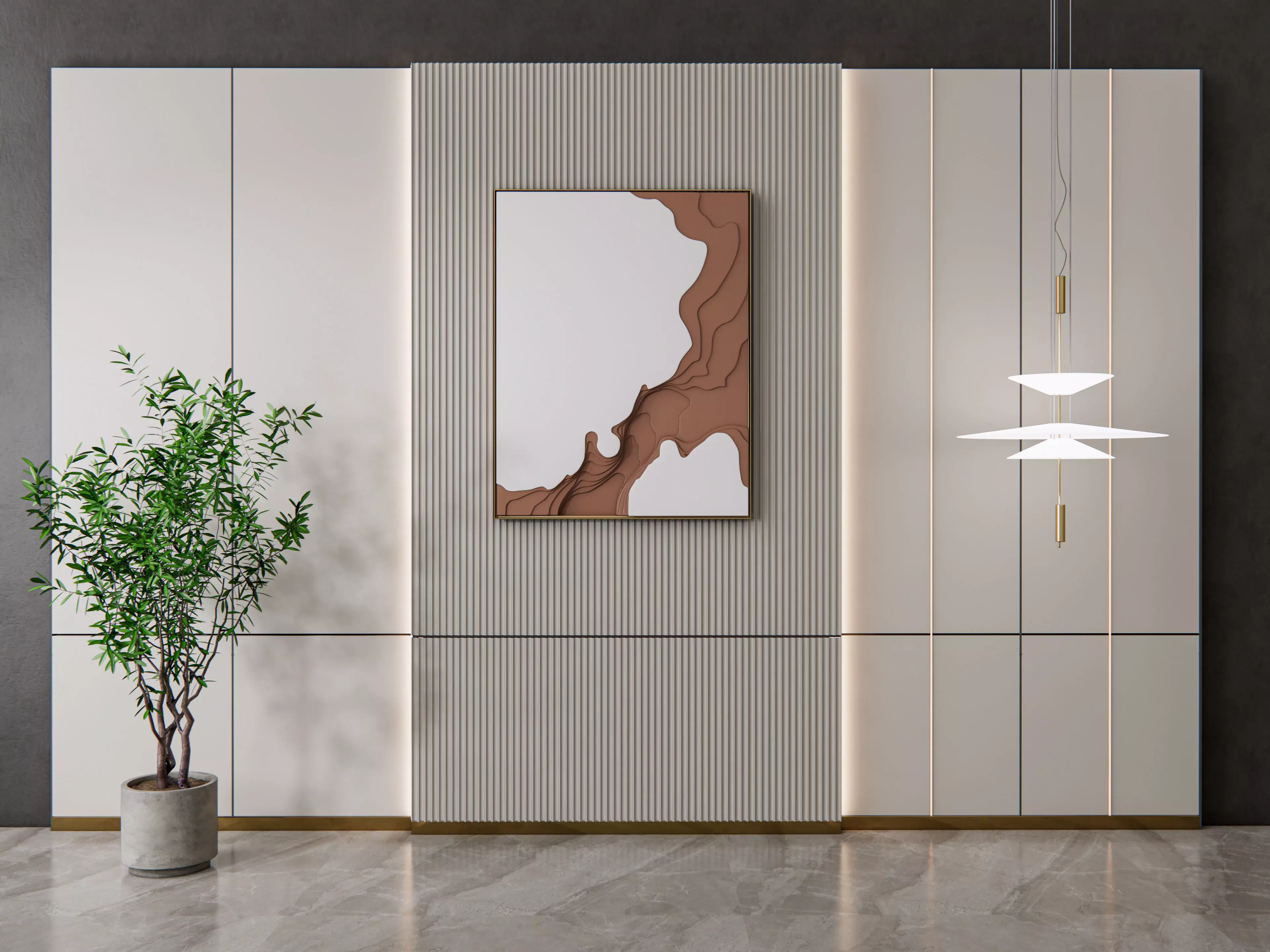 Decorative Wall Panel 3D wall panel 3d panel Backdrop 2 3D model_0