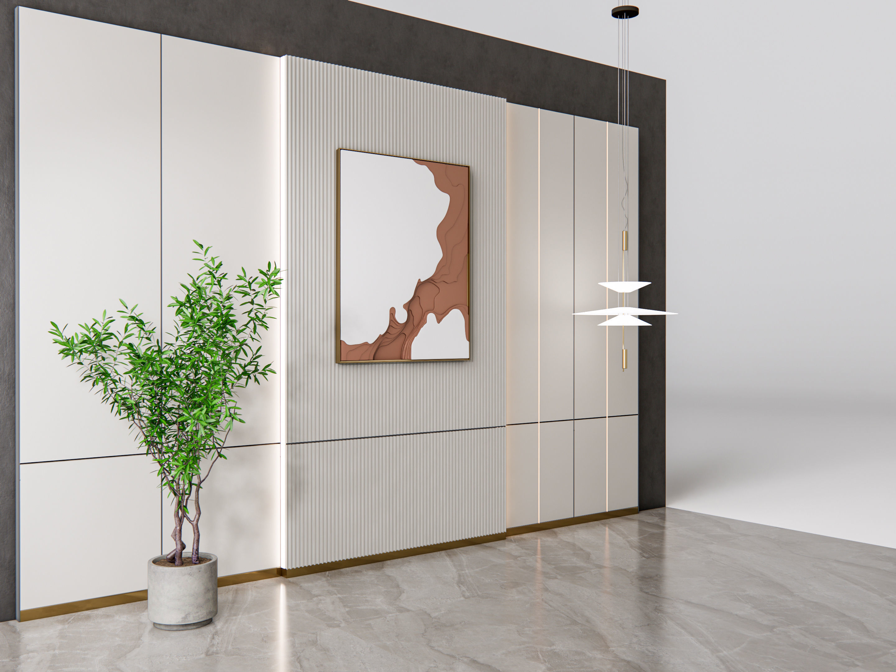 Decorative Wall Panel 3D wall panel 3d panel Backdrop 2 3D model_3